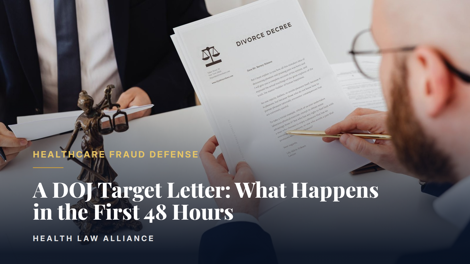 A DOJ Target Letter: What Happens in the First 48 Hours
