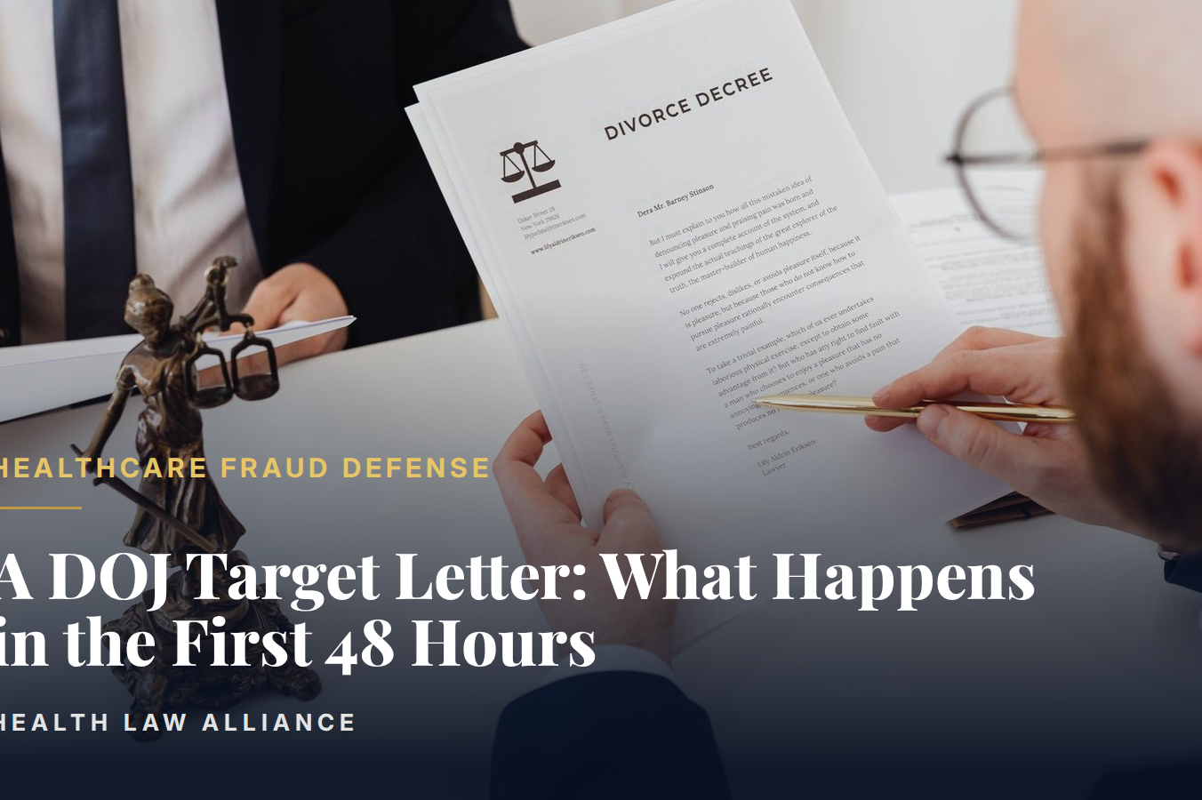 A DOJ Target Letter: What Happens in the First 48 Hours