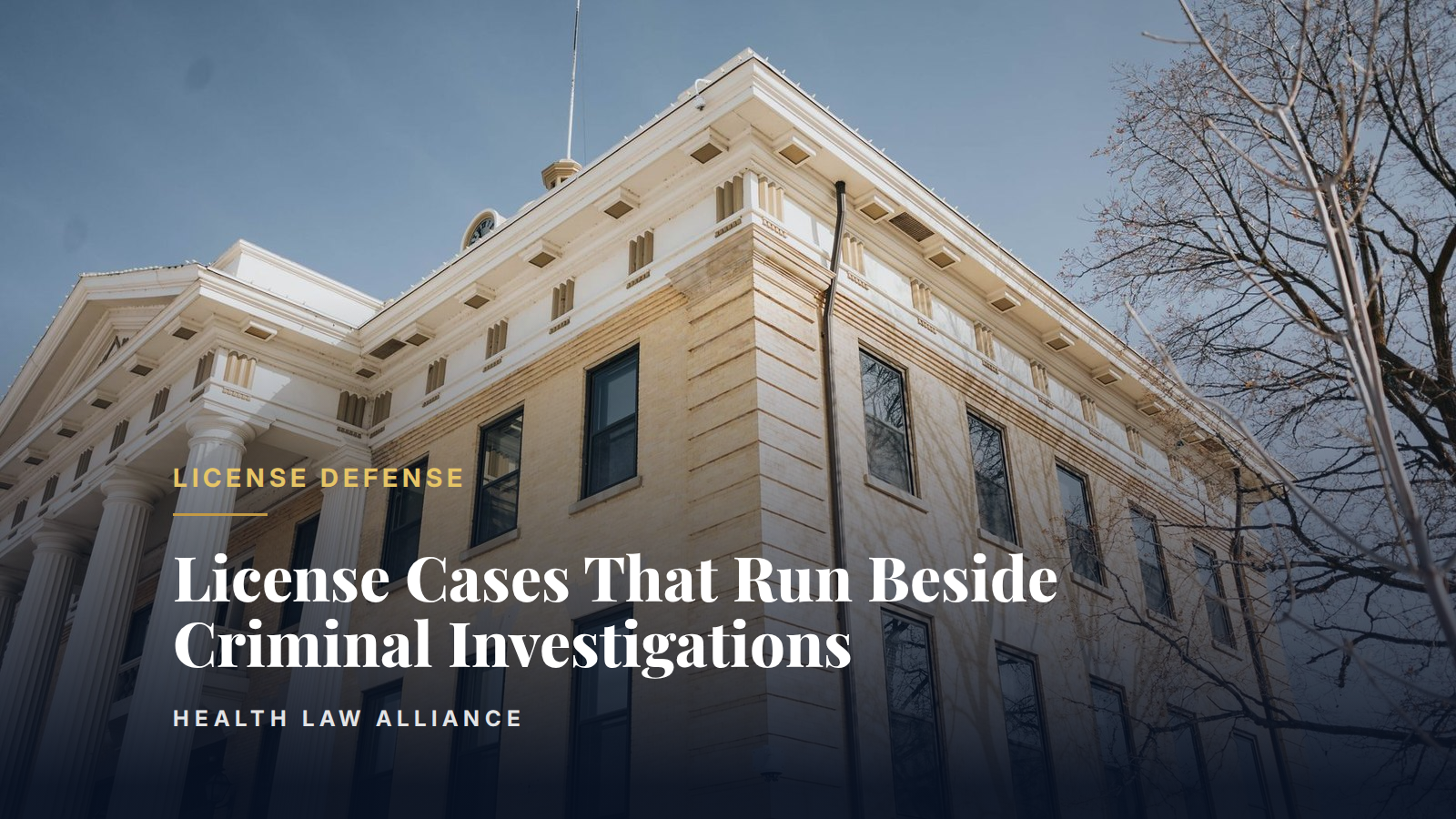 License Cases That Run Beside Criminal Investigations