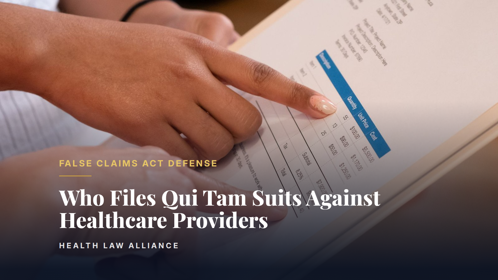 Who Files Qui Tam Suits Against Healthcare Providers
