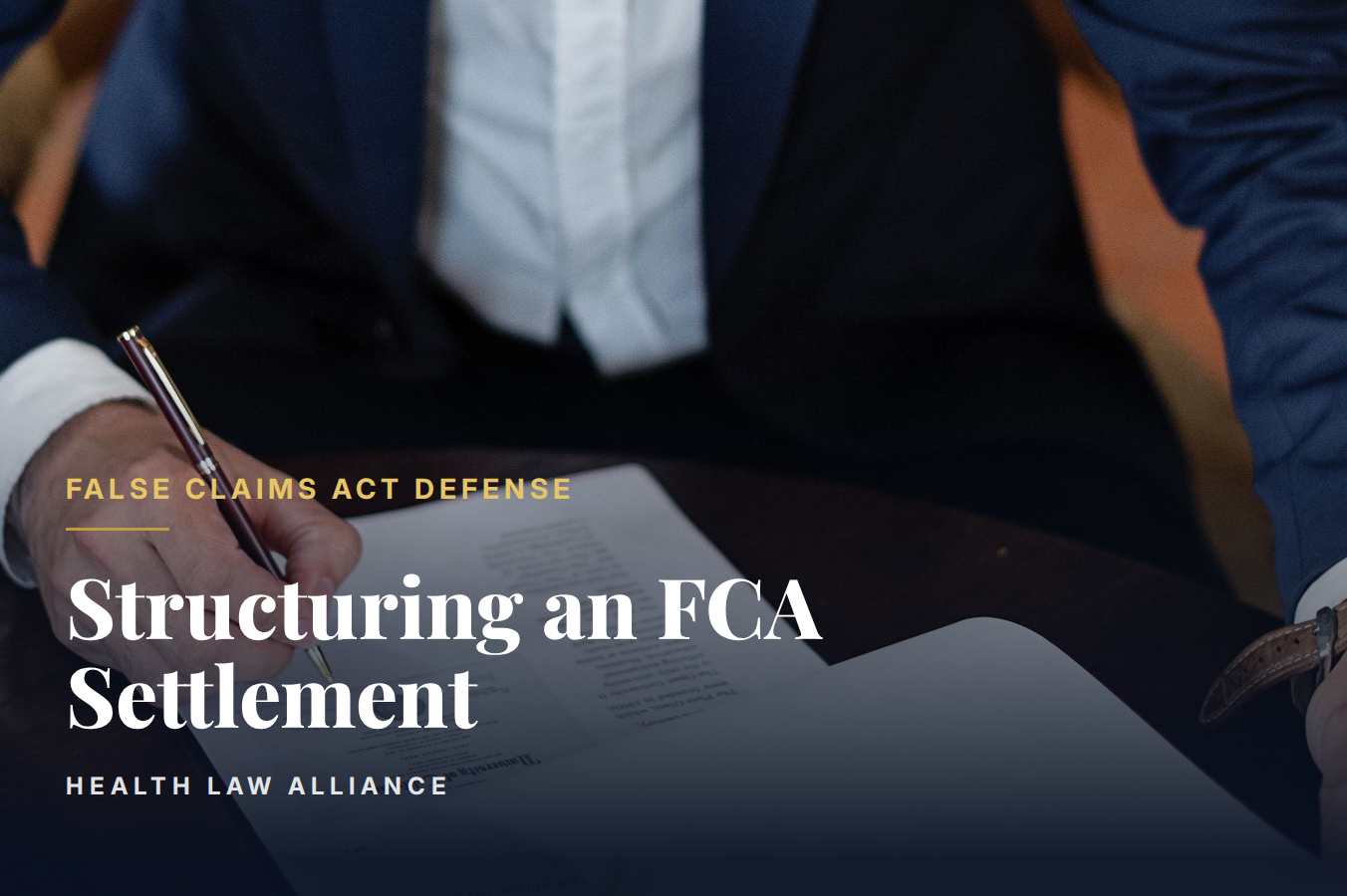 Structuring an FCA Settlement
