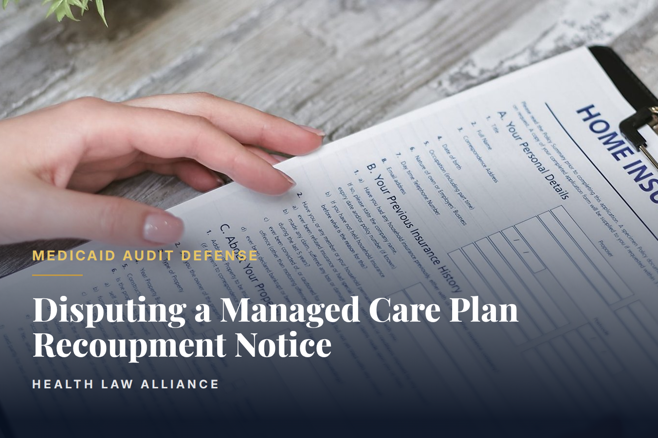 Disputing a Managed Care Plan Recoupment Notice