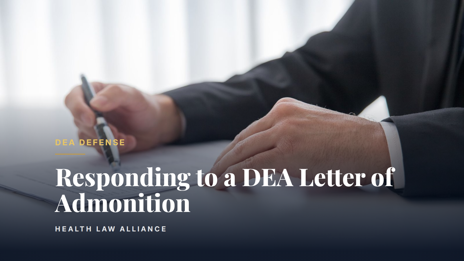 Responding to a DEA Letter of Admonition