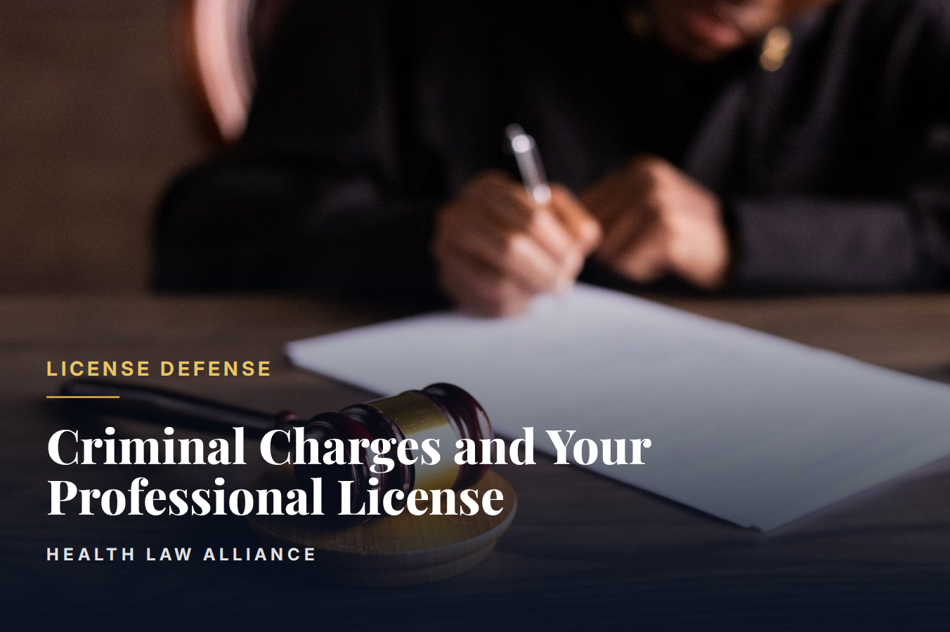 Criminal Charges and Your Professional License
