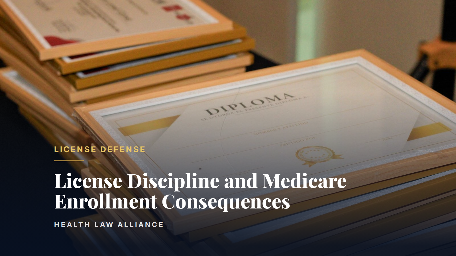 License Discipline and Medicare Enrollment Consequences