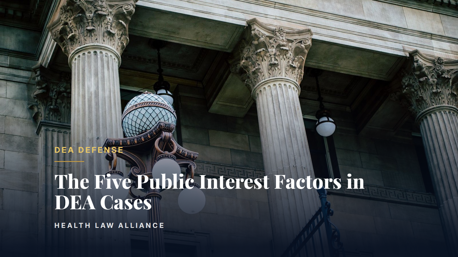 The Five Public Interest Factors in DEA Cases