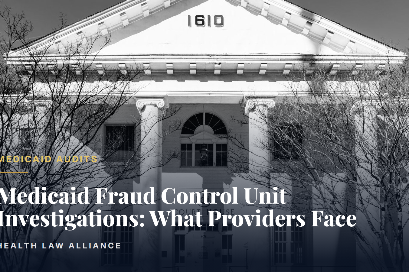 Medicaid Fraud Control Unit Investigations: What Providers Face