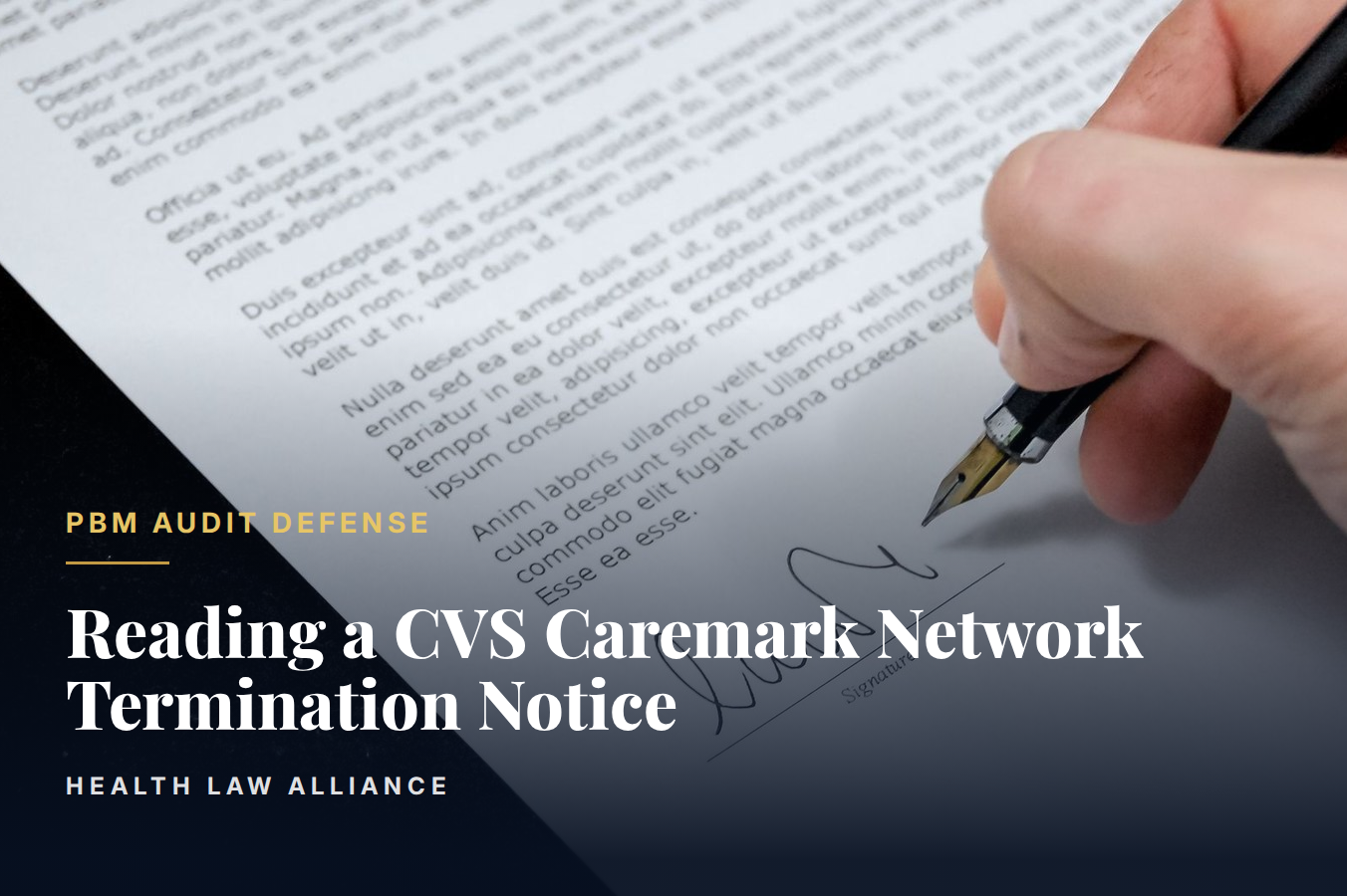 Reading a CVS Caremark Network Termination Notice
