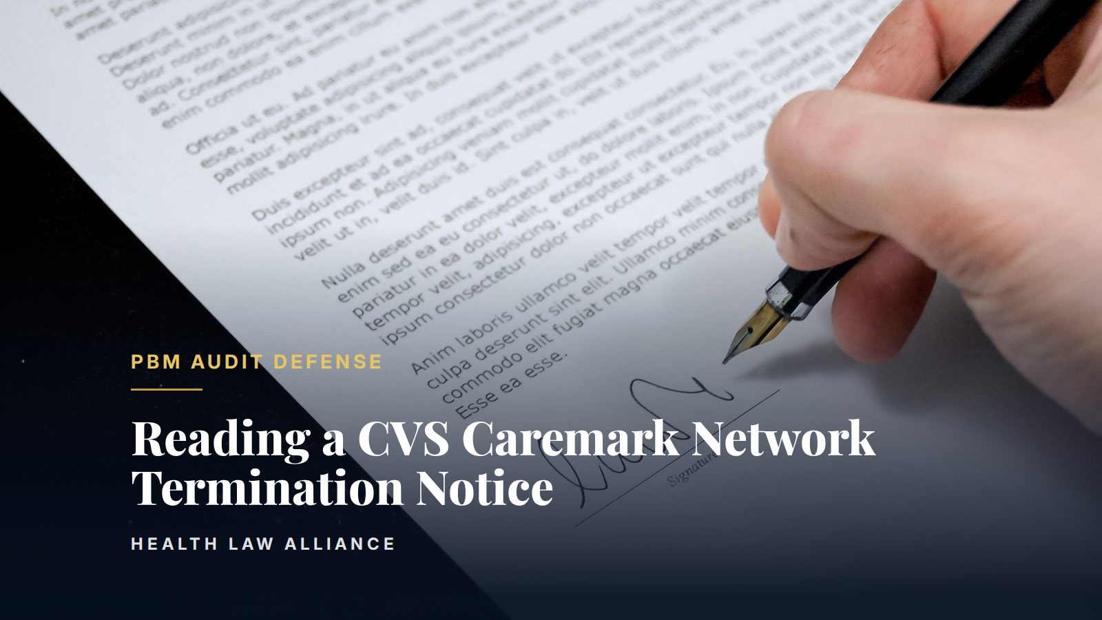 Reading a CVS Caremark Network Termination Notice