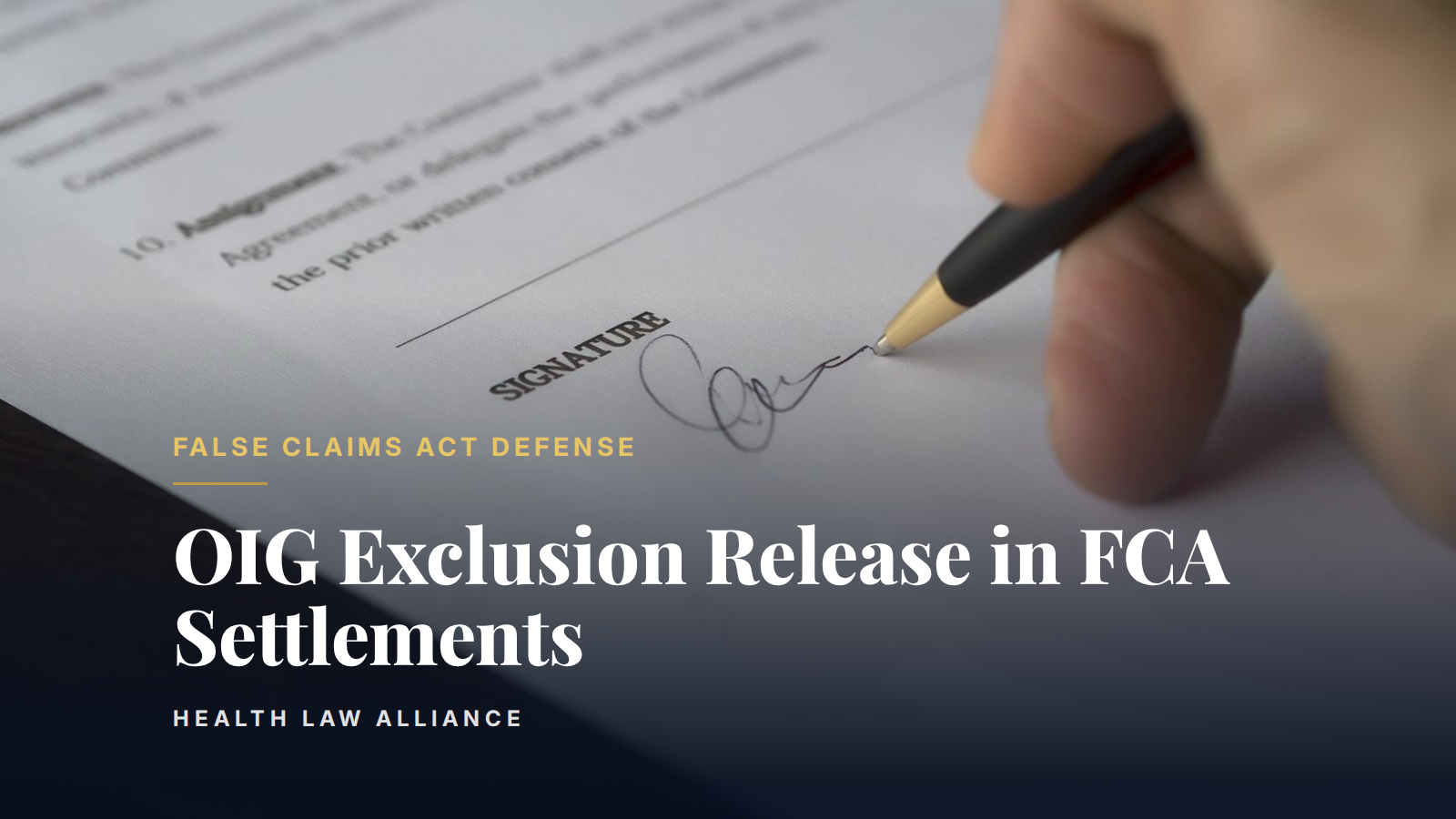 OIG Exclusion Release in FCA Settlements