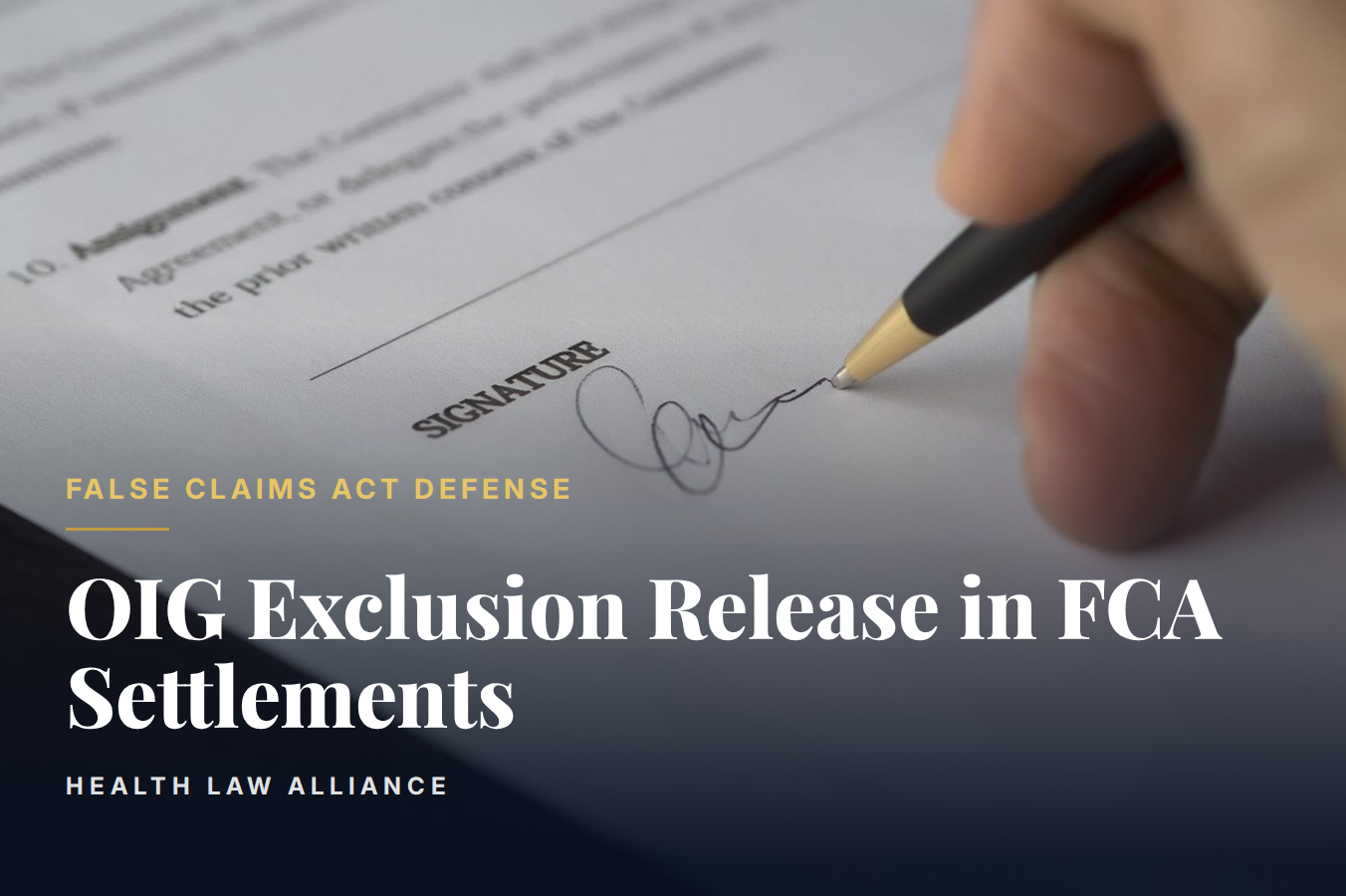 OIG Exclusion Release in FCA Settlements