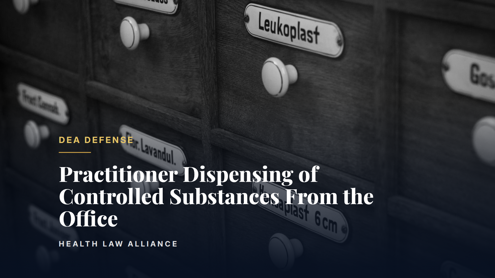 Practitioner Dispensing of Controlled Substances From the Office