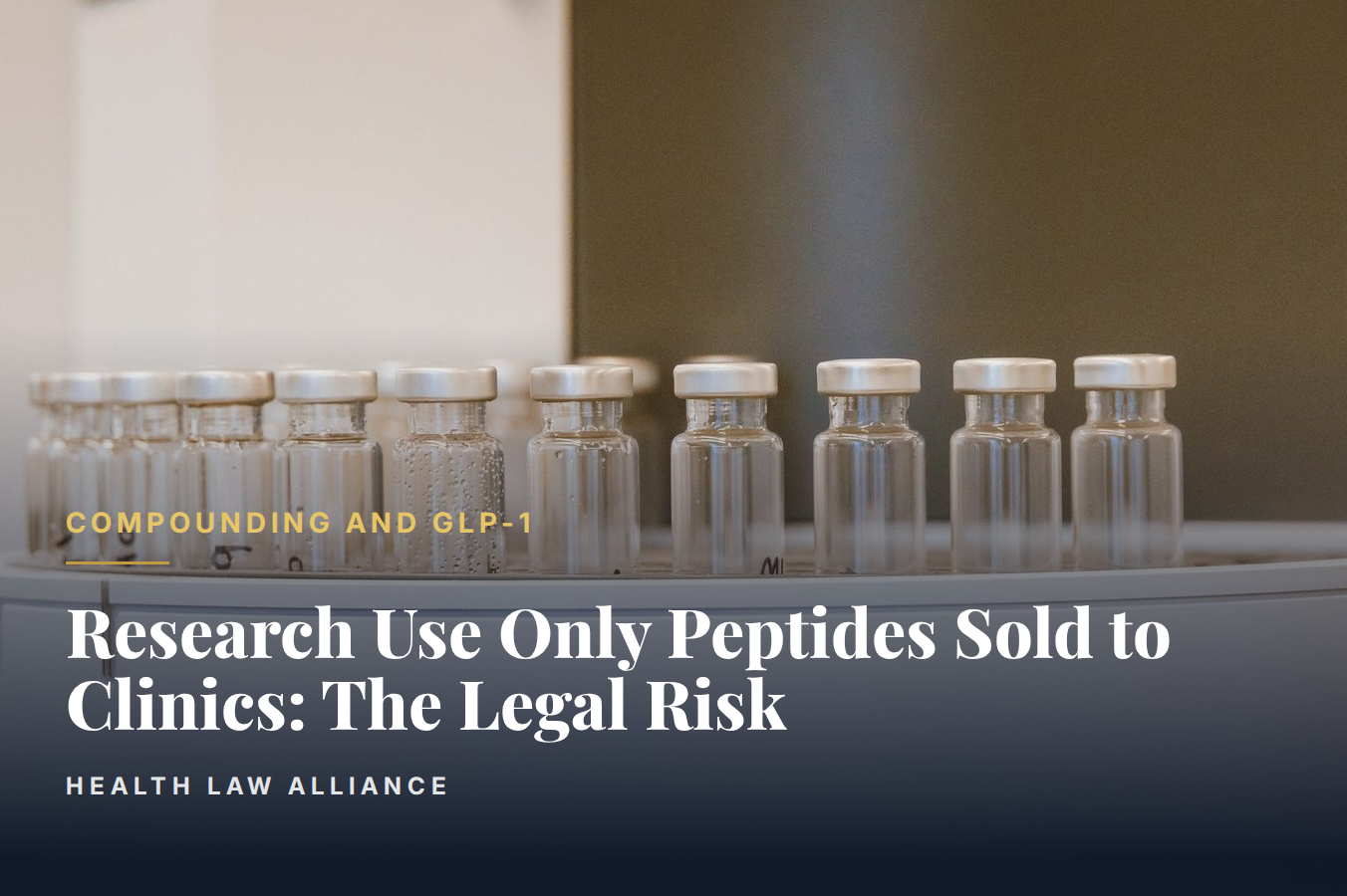 Research Use Only Peptides Sold to Clinics: The Legal Risk
