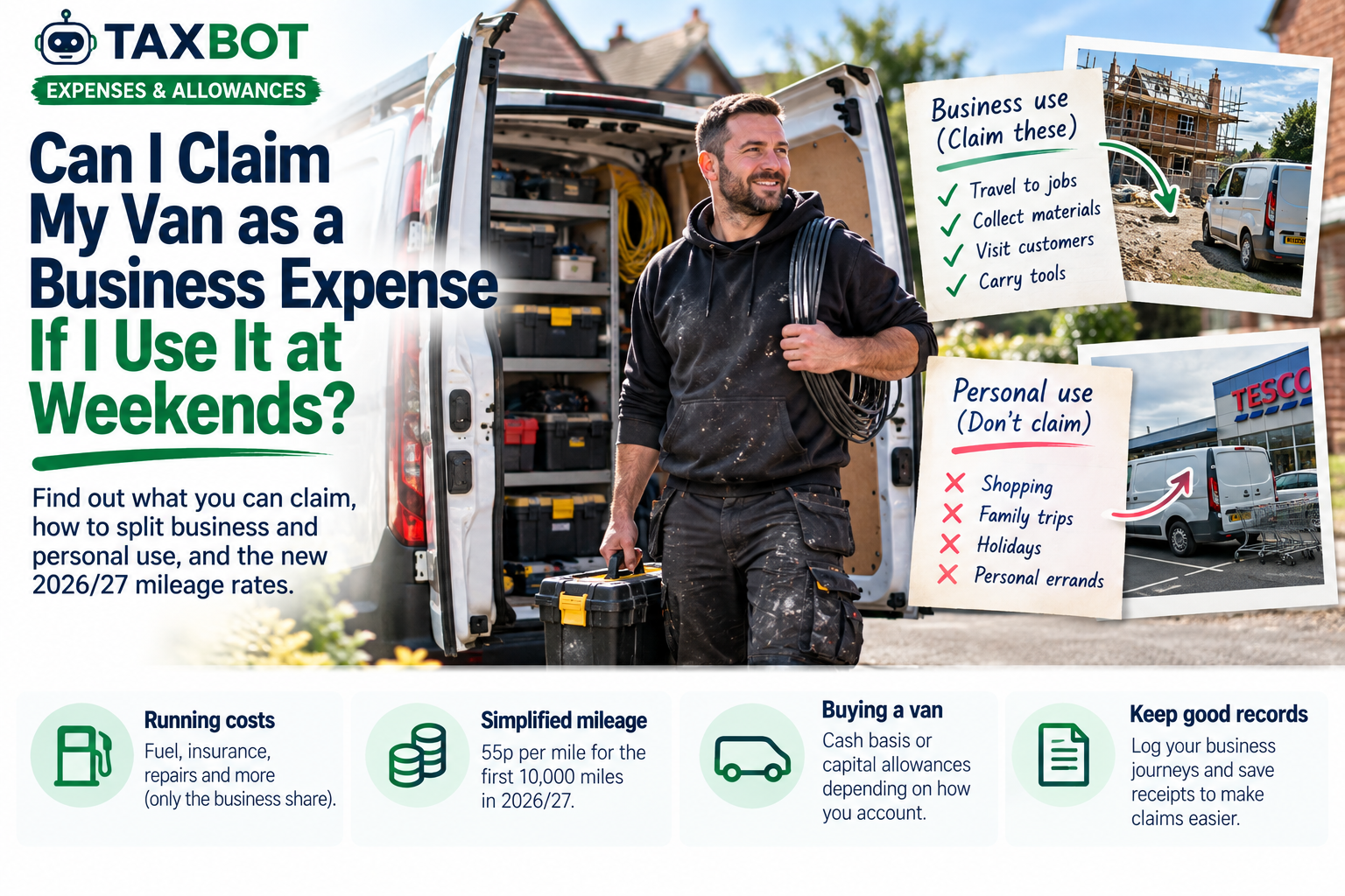Can I Claim My Van as a Business Expense If I Use It at Weekends?