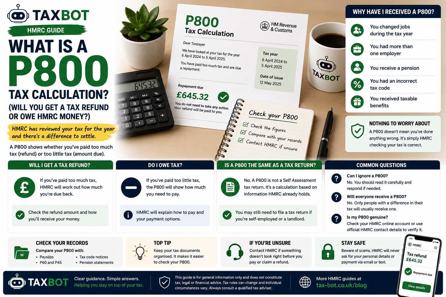 What Is a P800 Tax Calculation? (Will You Get a Tax Refund or Owe HMRC Money?)