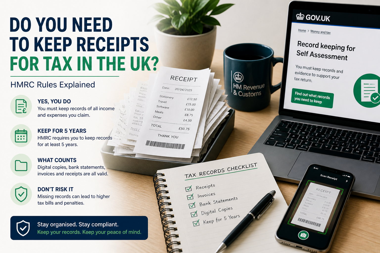 Do You Need to Keep Receipts for Tax in the UK? (HMRC Rules Explained)