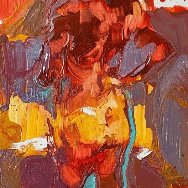 small nude painting August by Iryna Yermolova
