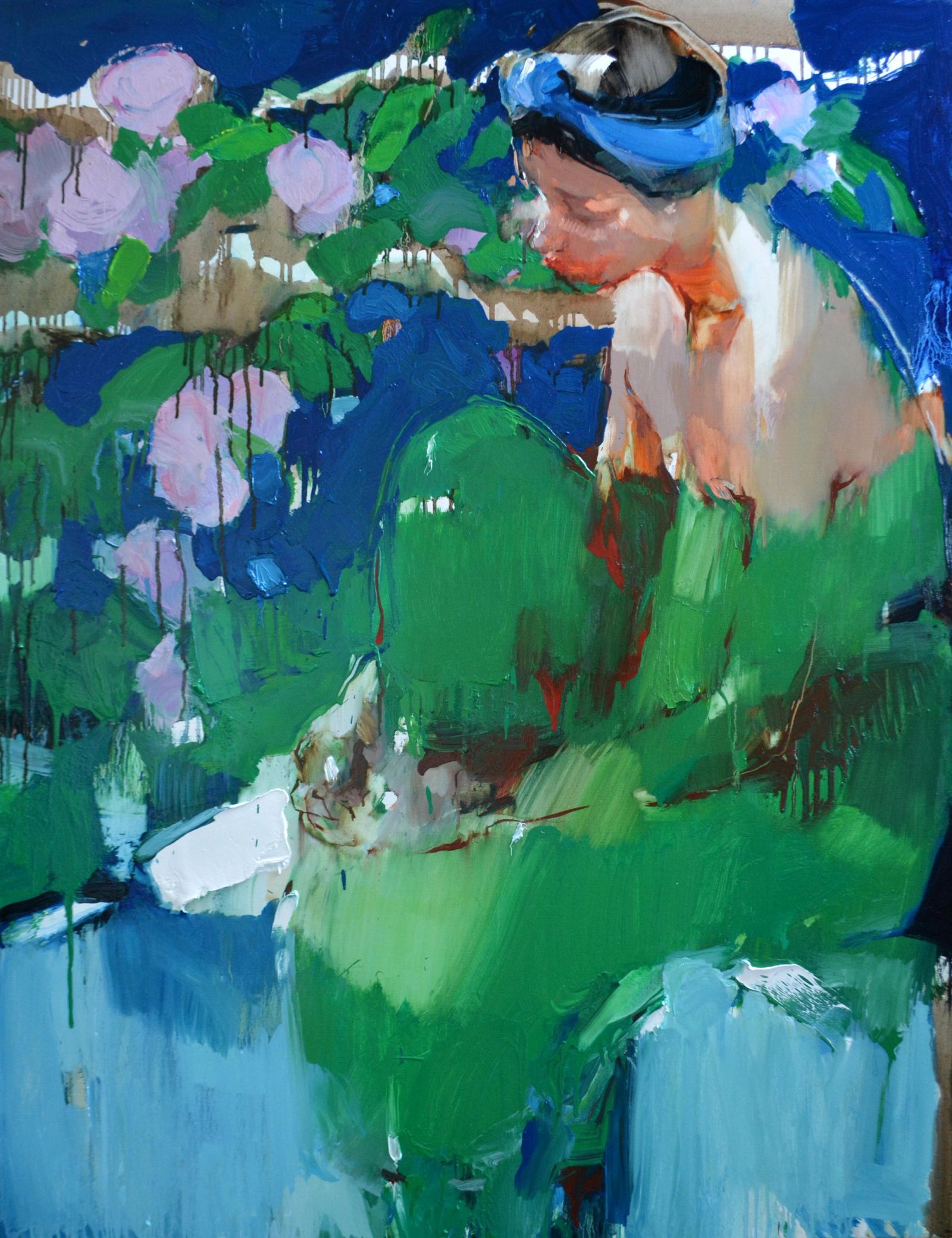 Green sari by Iryna Yermolova