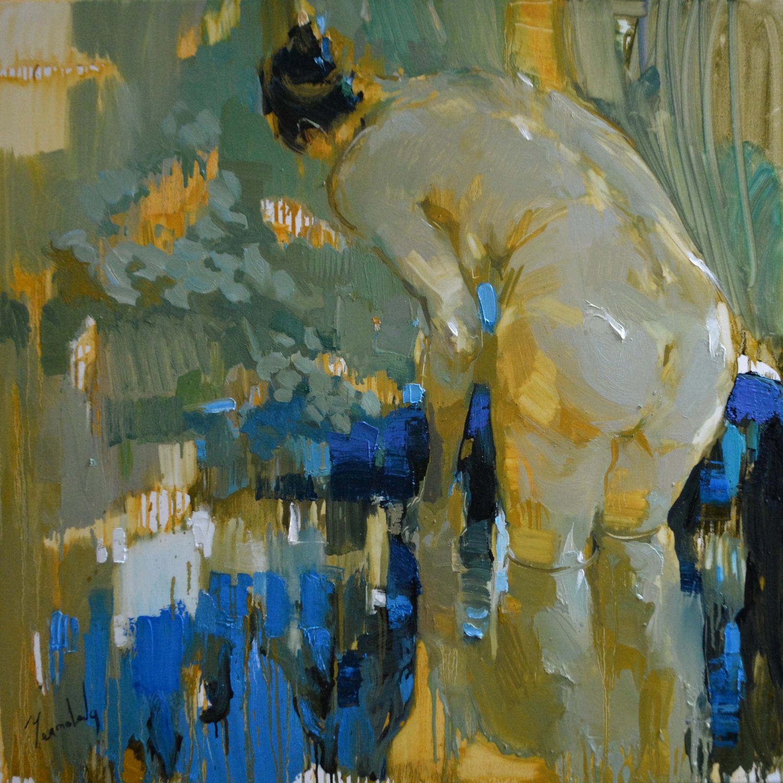 Forest stream sketch by Iryna Yermolova