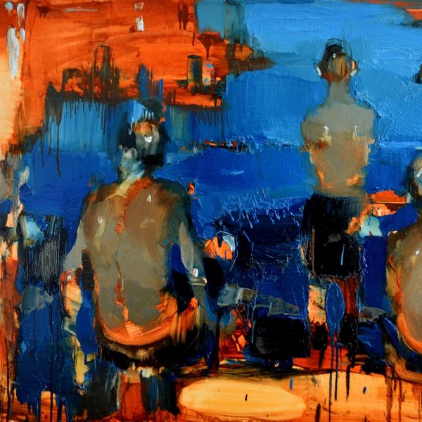 oil on canvas, the dreamers, Iryna Yermolova, figurative