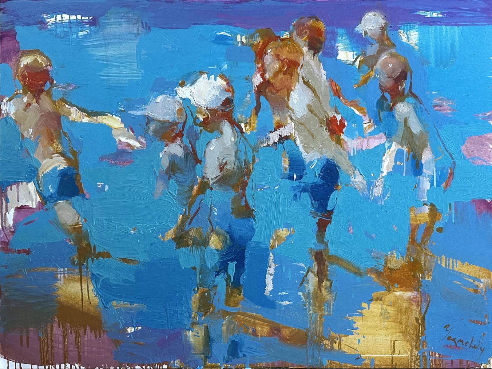 Kids on the beach by Iryna Yermolova
