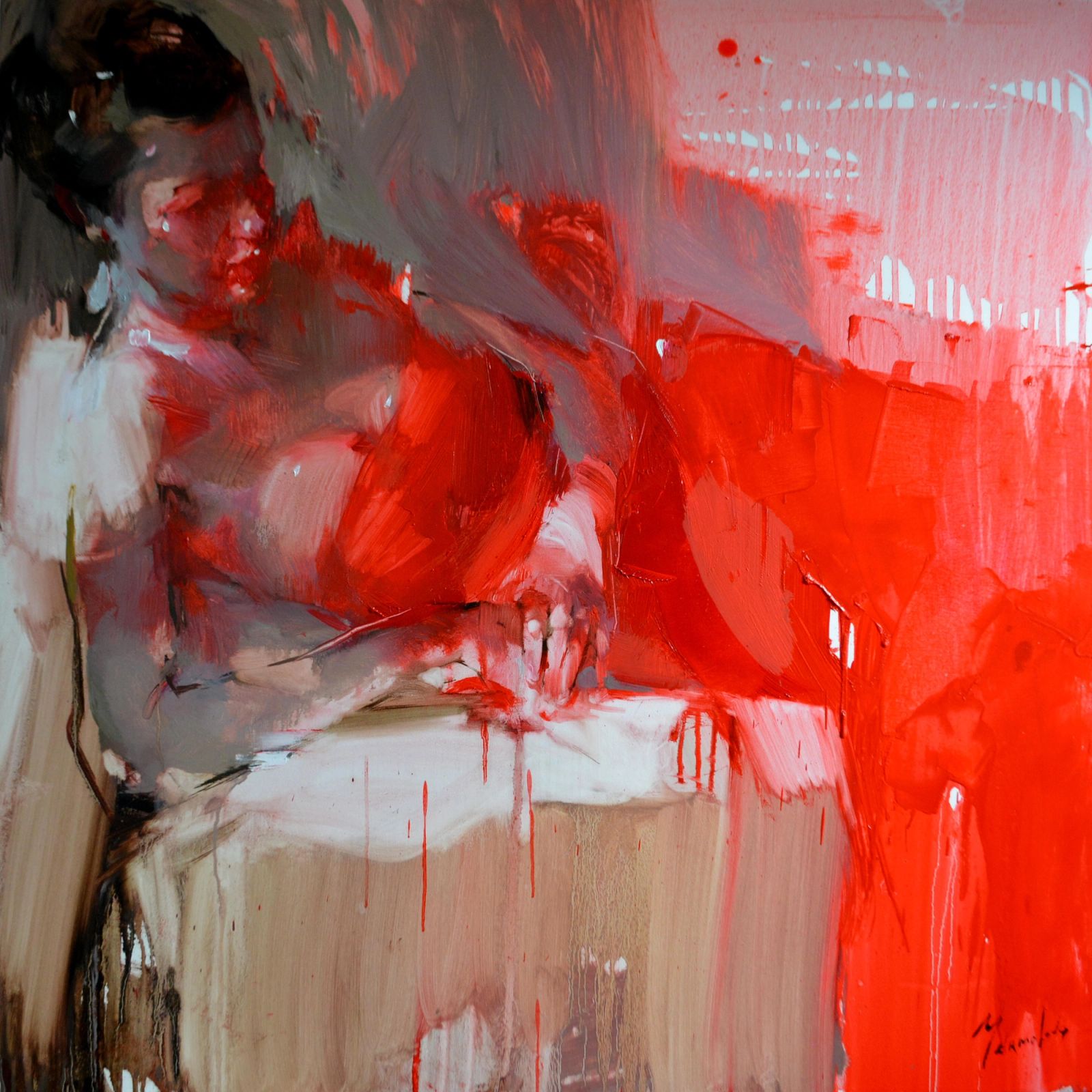Lady in red by Iryna Yermolova