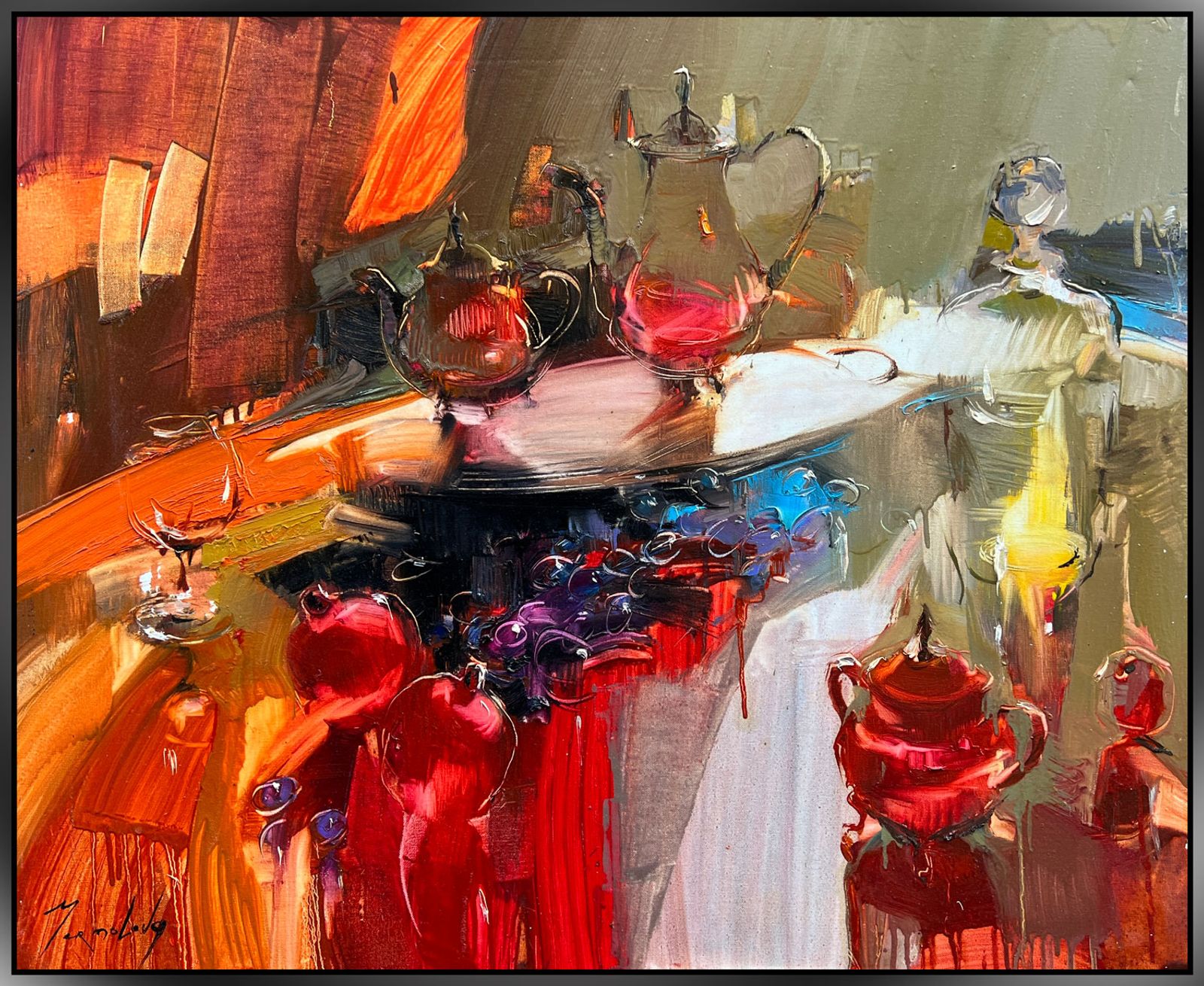 Vanessa’s Silver Tray, oil on canvas, Iryna Yermolova