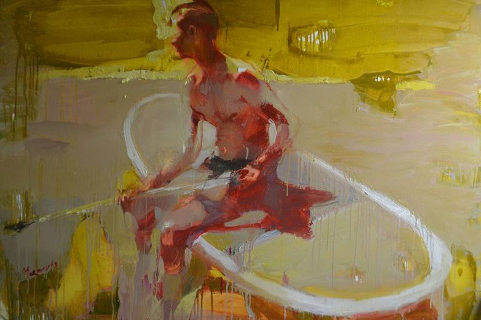 Enjoy your Summer baby, oil on canvas, Iryna Yermolova