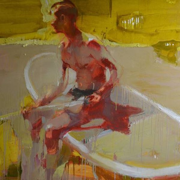 Enjoy your Summer baby, oil on canvas, Iryna Yermolova