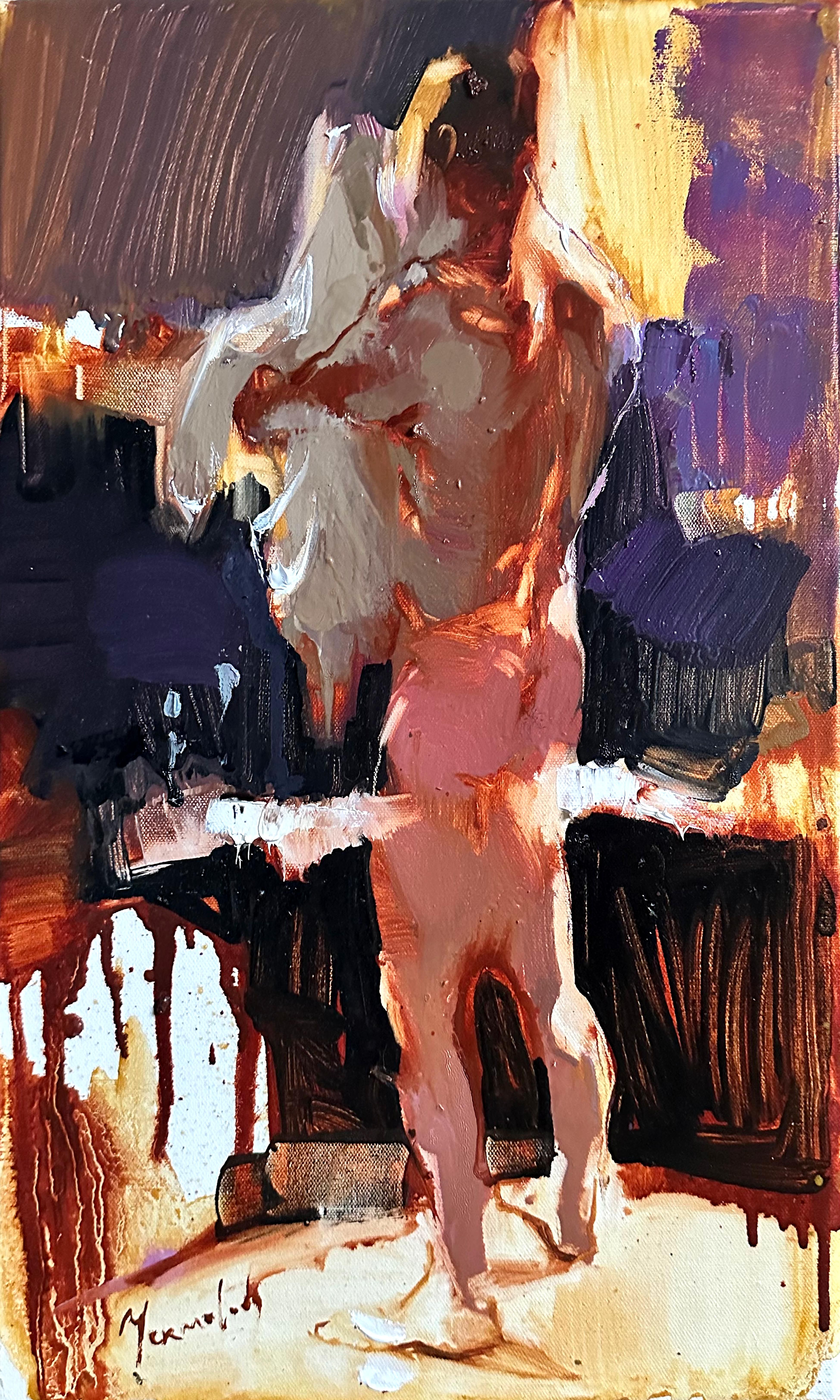 Man with a towel 2 by Iryna Yermolova