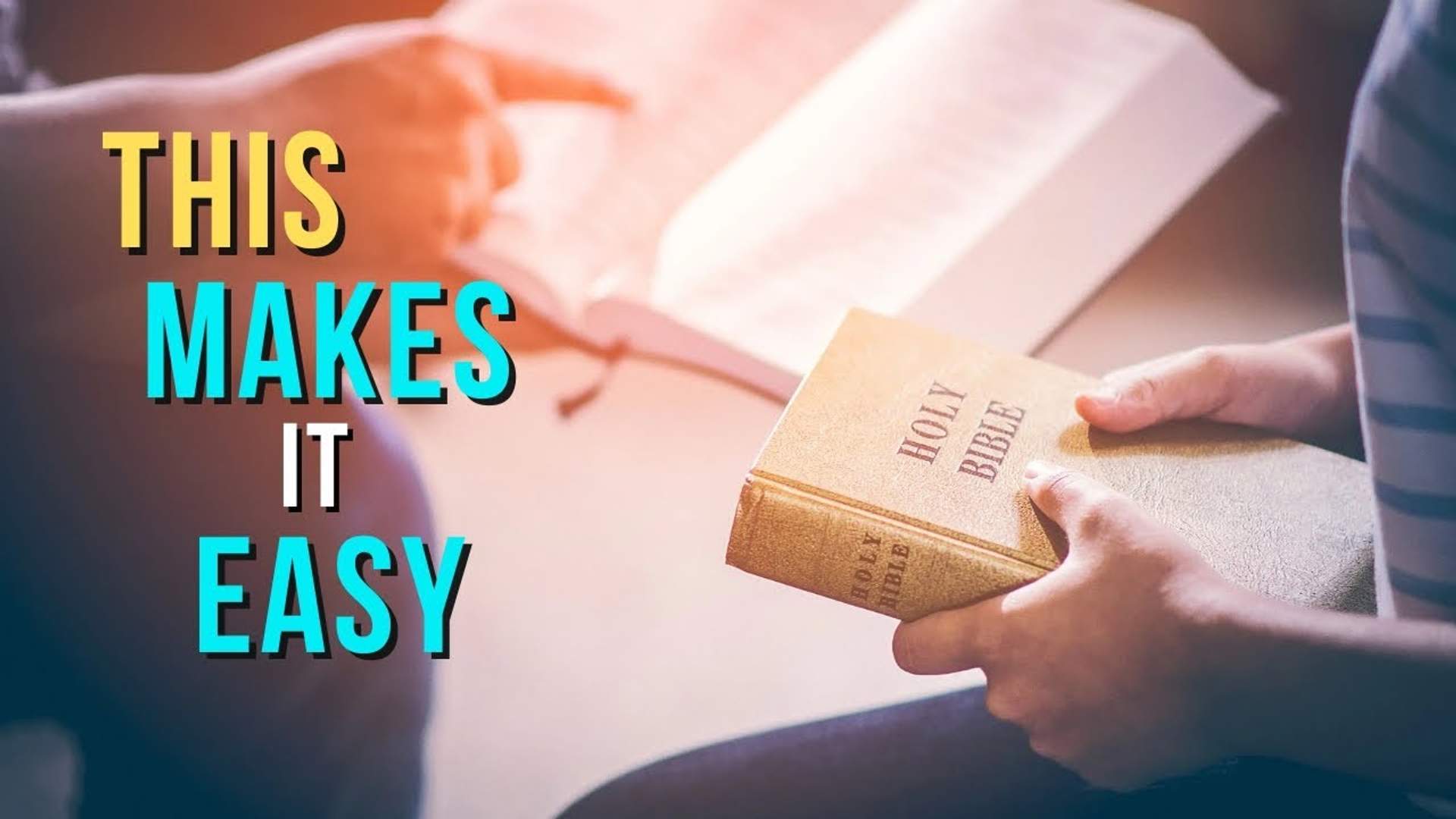 Bible and a Cross on a table