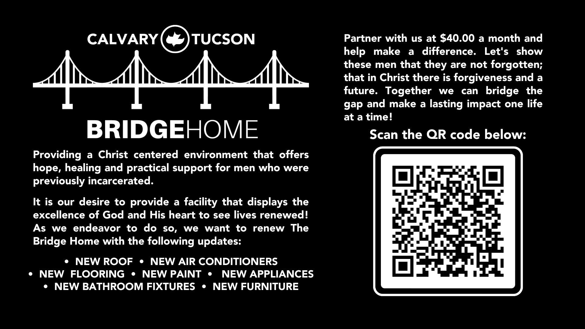 Calvary Tucson Bridge Home Fundraiser