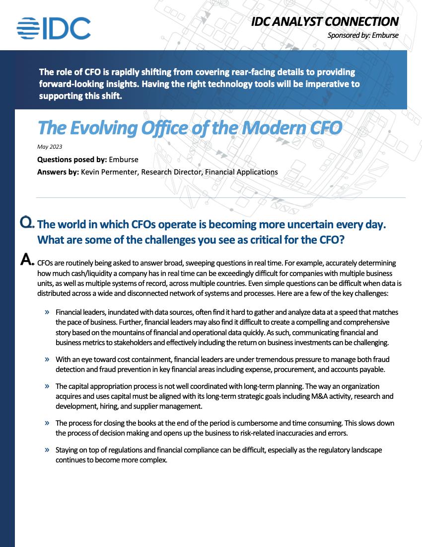 The Evolving Office of the Modern CFO - Emburse