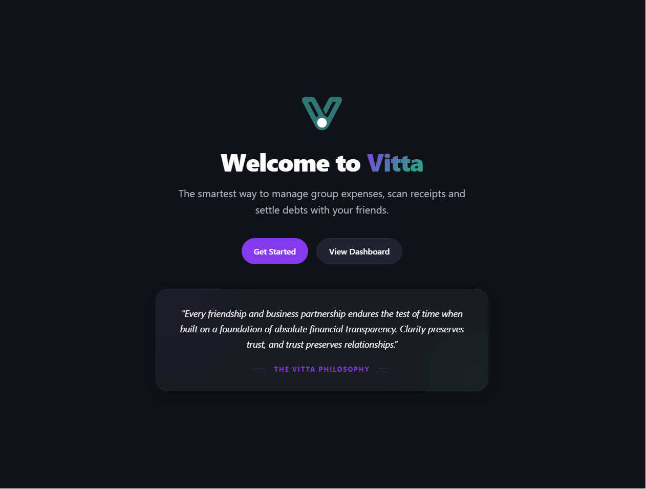 Vitta: Fintech Expense Hub Preview