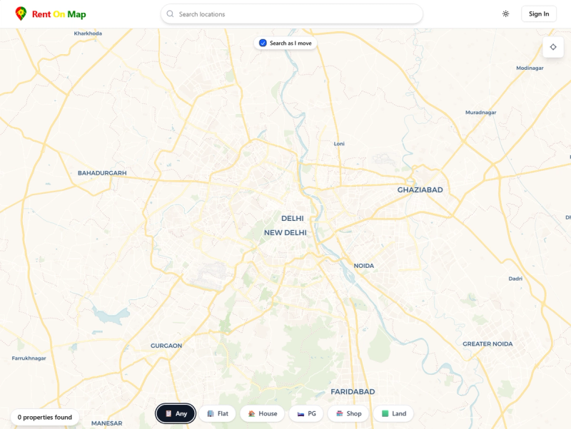 Rent On Map Search Engine