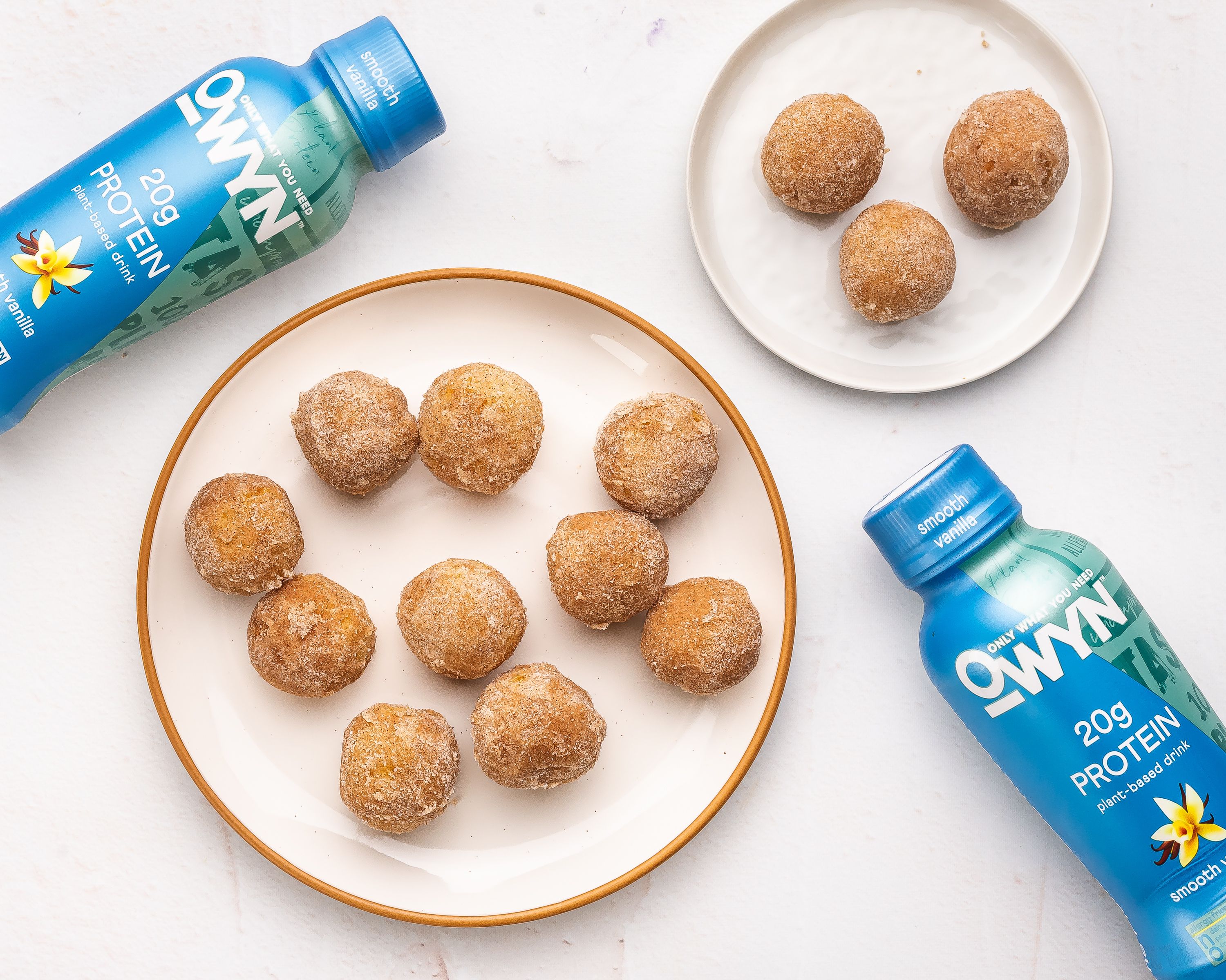 Vegan vanilla protein doughnut holes