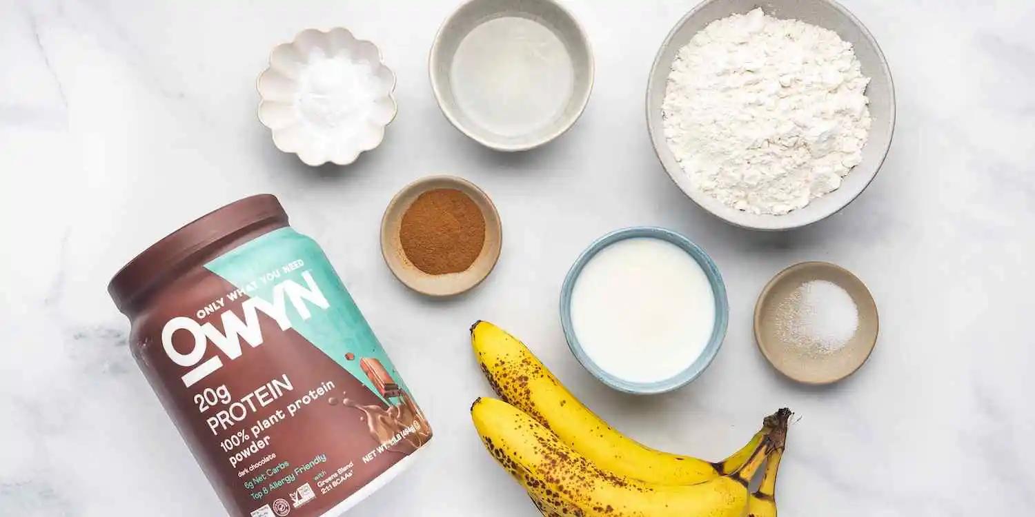 Chocolate Banana Bread Protein Muffins Ingredients