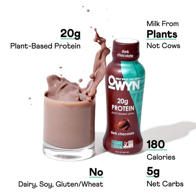 OWYN Protein Shakes - Dark Chocolate - Features