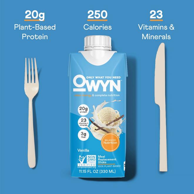 OWYN Meal Replacement Shakes Vanilla Features