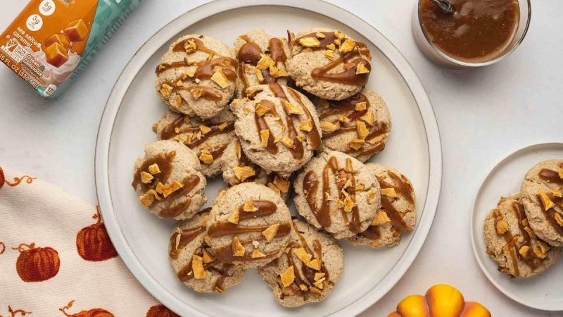 Salted Caramel Apple Protein Cookies