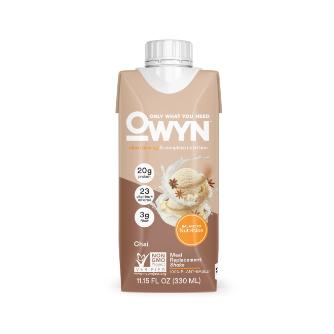 OWYN Chai Complete Nutrition Shake Carton