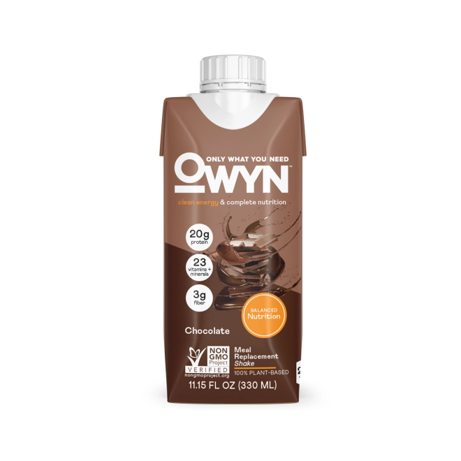 OWYN Chocolate Complete Nutrition Shake Carton