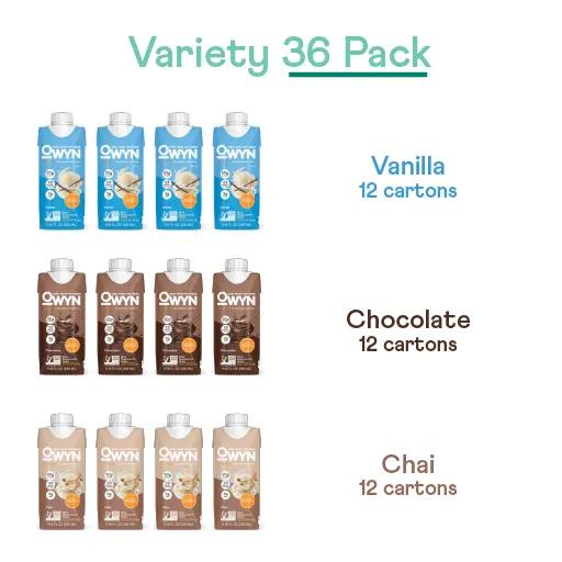 Variety Pack (Chocolate, Vanilla, Chai)