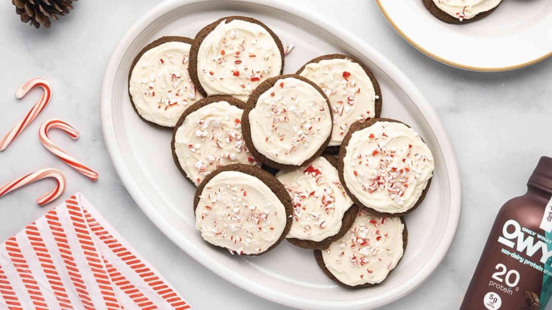 Dark Chocolate Peppermint Protein Cookies