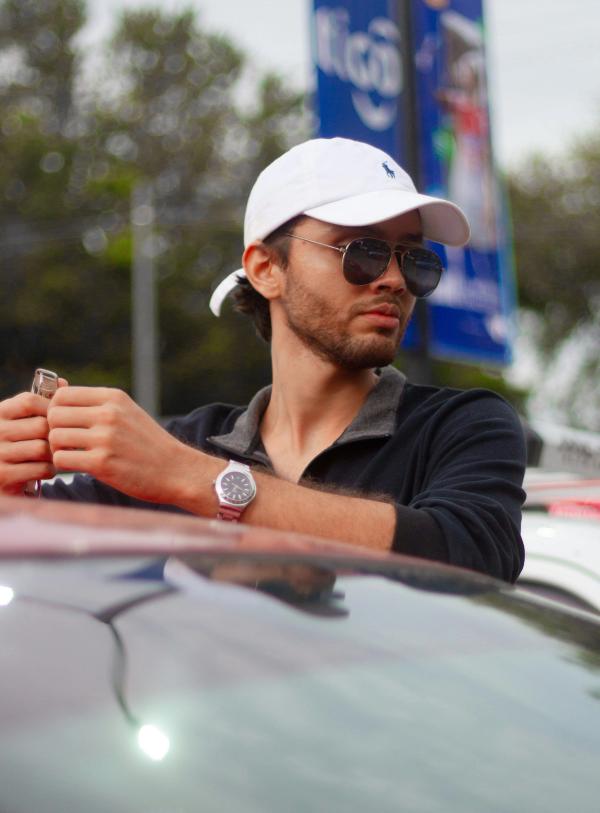 man near car