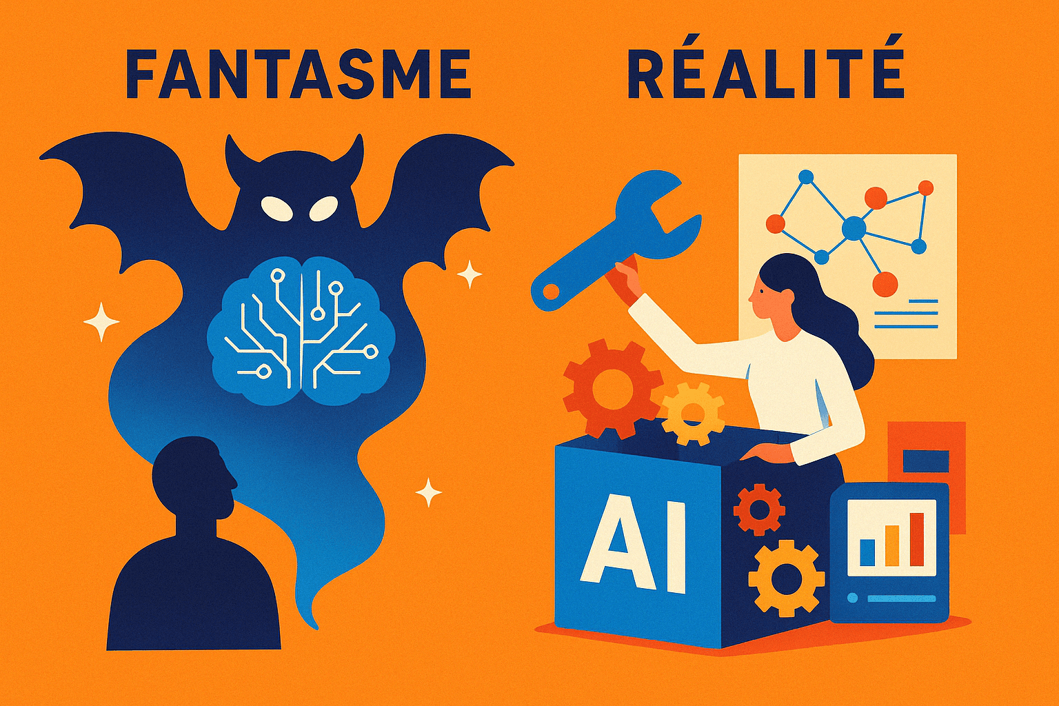 Illustration : Et si l’intelligence artificielle devenait une technologie… normale ?