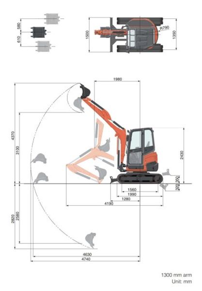 Kubota U25-3 diagram