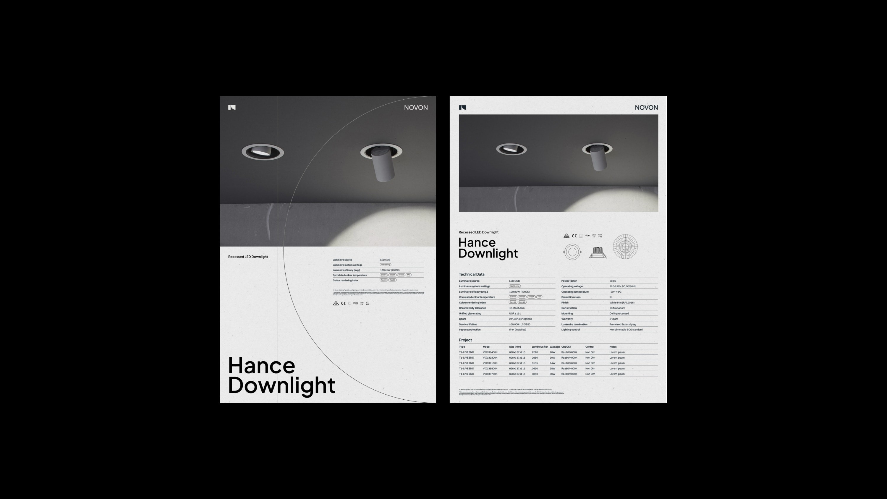 A brochure for a light.