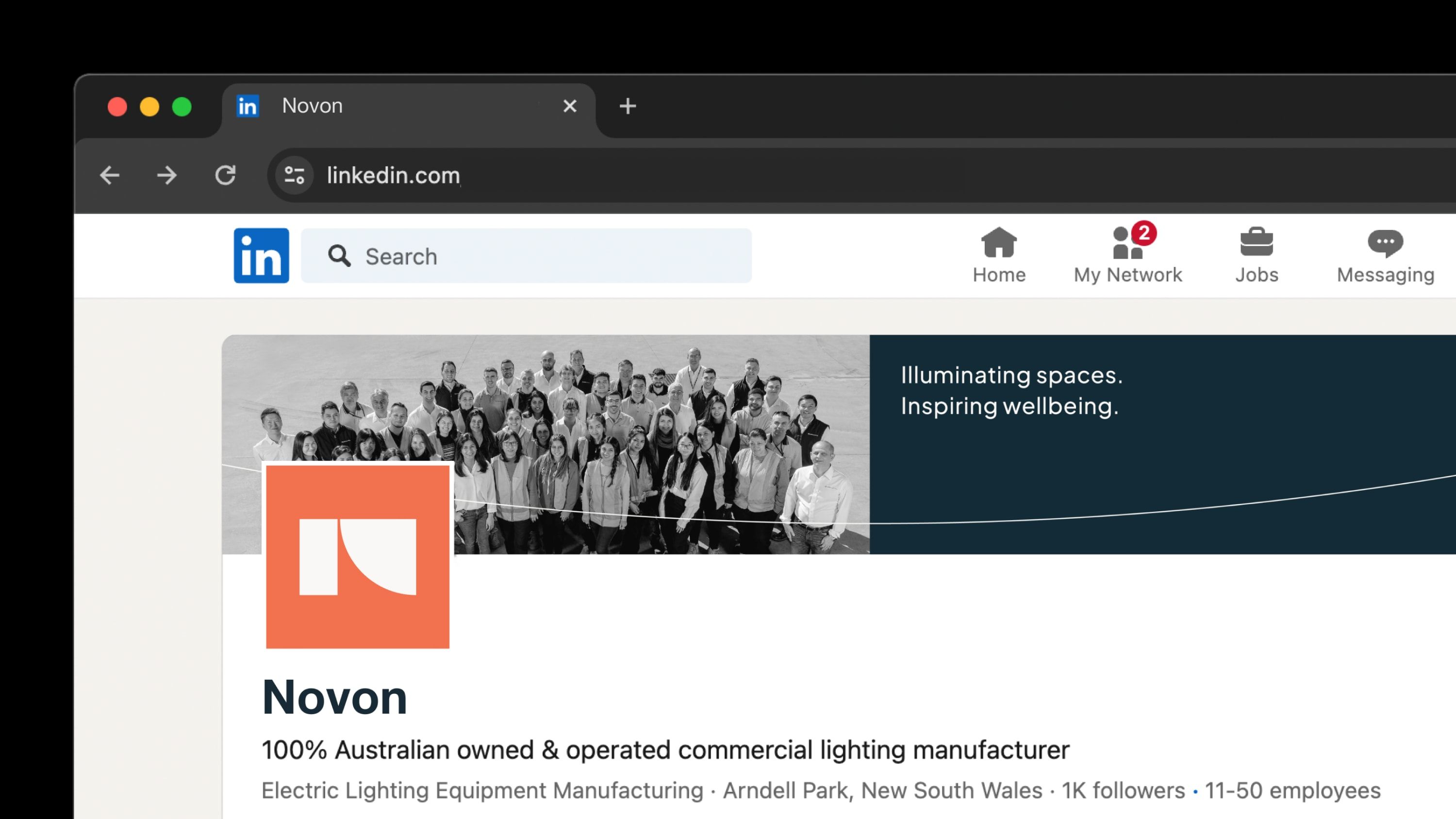 Example of social media avatar and cover image.