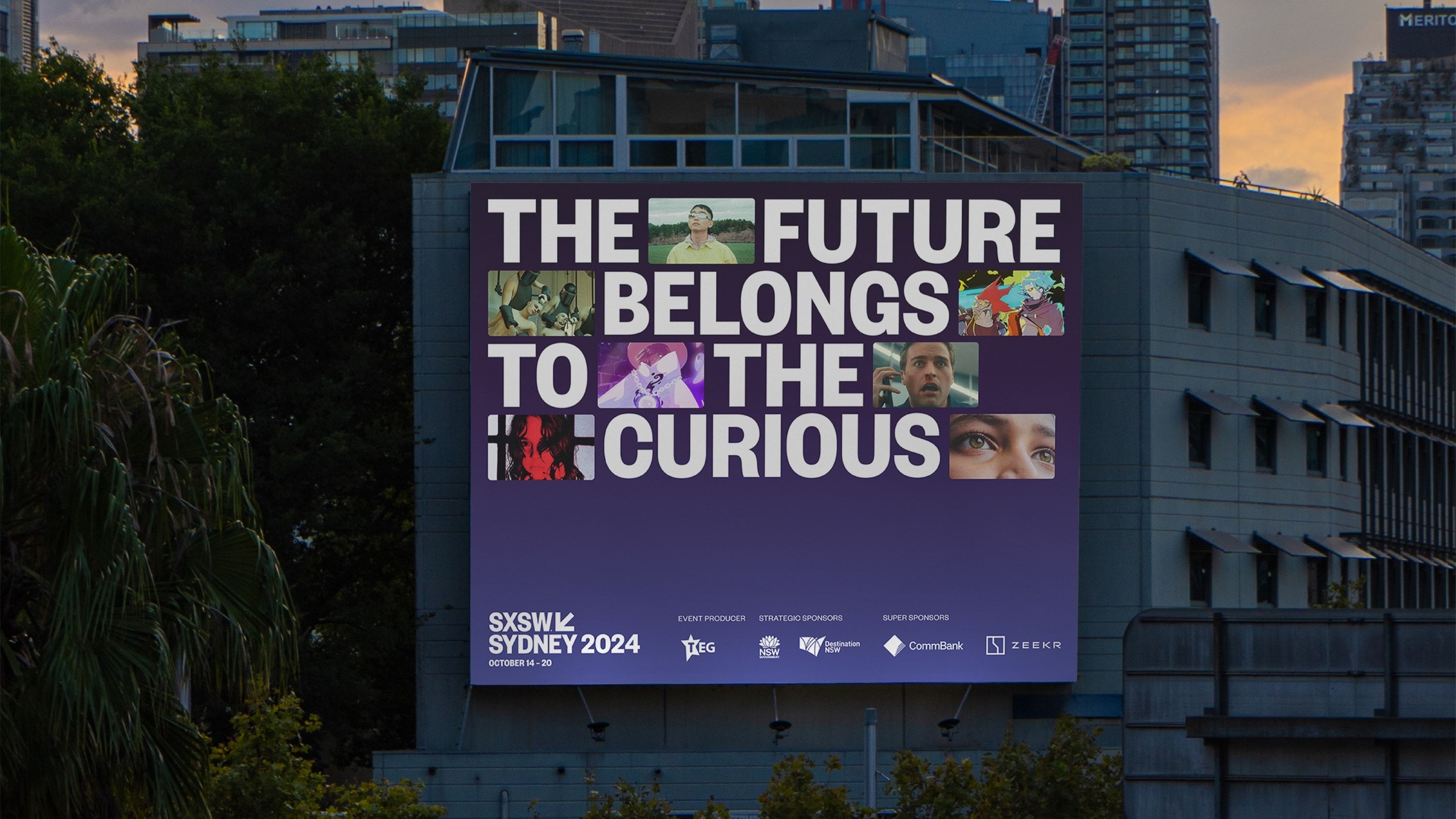 Billboard with campaign headline and visuals.